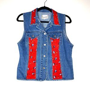 Vintage Patchwork Denim Vest